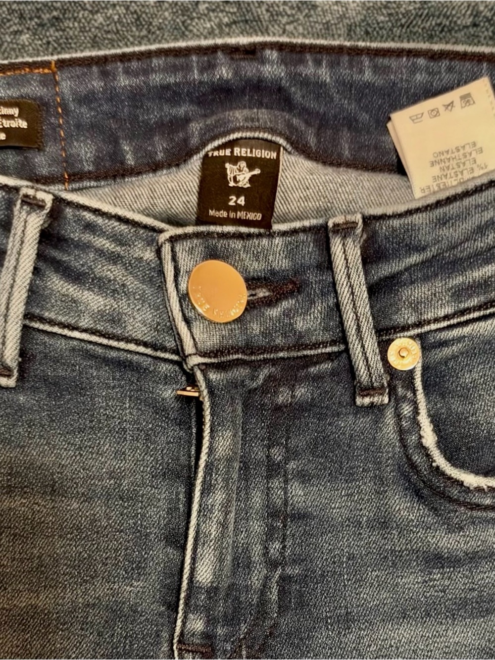 True Religion Women's High-Rise Dark Blue Denim Jeans